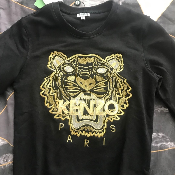 kenzo sweatshirt gold tiger